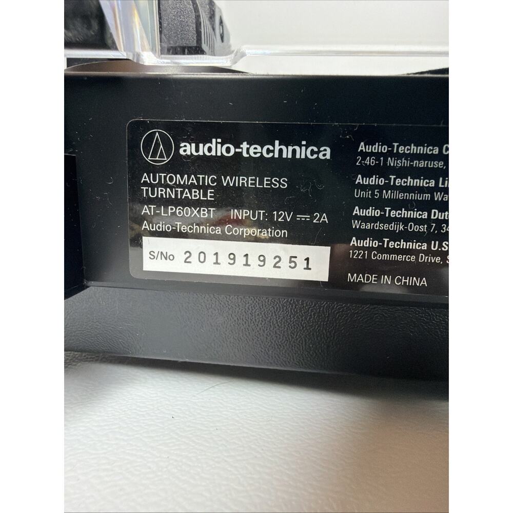 Audio-Technica AT-LP60XBT Turntable Black Bluetooth TESTED WORKING SOUNDS GREAT - Picture 10 of 15